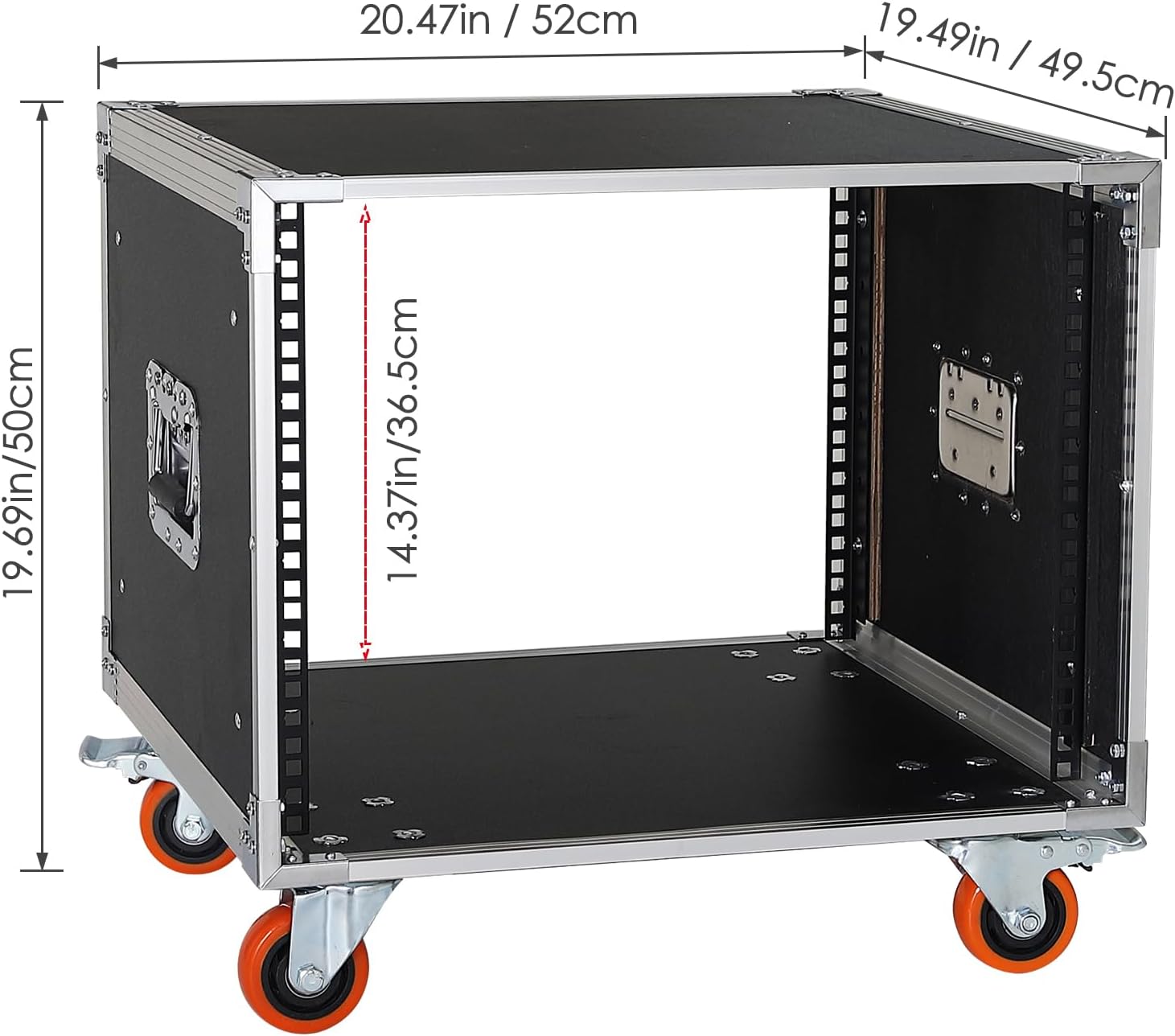 AV Gear Rack 8U Home Audio & Video Stage Stereo Equipment Storage Cabinet Stand On Wheels - 8U 19in Server IT Network Data Devices Storage Rack Cabinet - SC01-8U