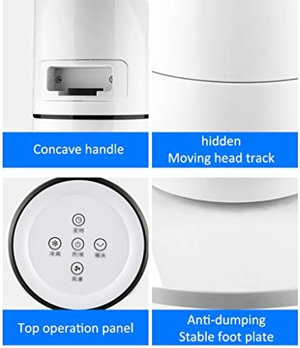 Portable Air Conditioner Fan Space Air Coolers Bladeless Portable Air Conditioning Unit Evaporative Cold Air Fan Single Cool LED Display Table Fan House Office Nightstand White