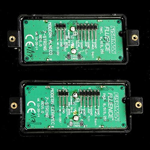 Fishman Fluence 7-String Modern Humbucker Alnico & Ceramic Pickups Set, Black Nickel