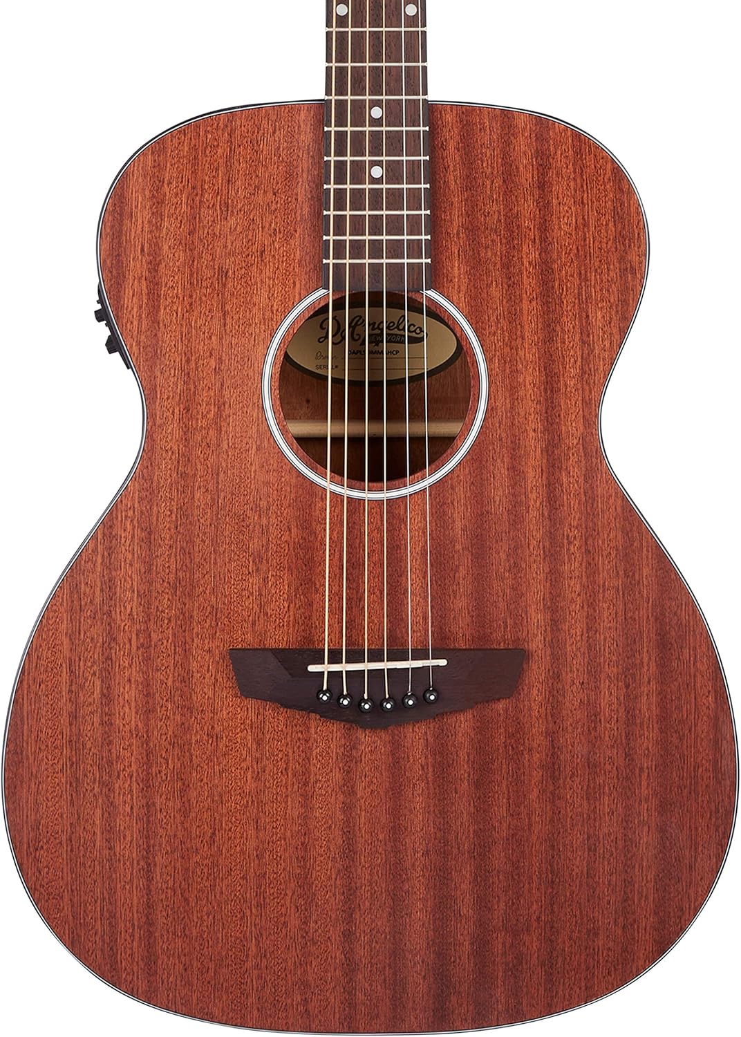D'Angelico 6 String Acoustic Guitar, Right, Natural (DAPLSOMMAHCP)