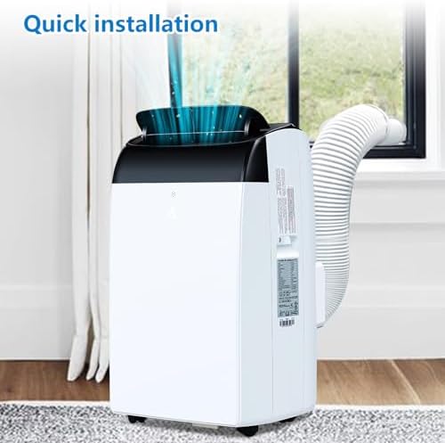 12000Btu Portable Air Conditioner with LCD Display Remote Control, Cooling Up to 550 sq.ft.3 in 1 AC Cooling, Dehumidifier, Fan for Bedroom, Office
