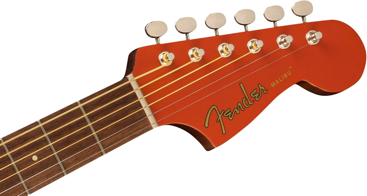 Malibu Player, Walnut Fingerboard, White Pickguard, Fiesta Red