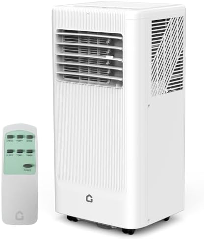 Garvee 8,000 BTUs Portable Air Conditioners with Remote Control, Portable AC for Room Up to 350 Sq.Ft, 3 in-1 AC Unit with Fan & Dehumidifier Function, Smart Sleep Mode, 24H Timer, Window Install Kit