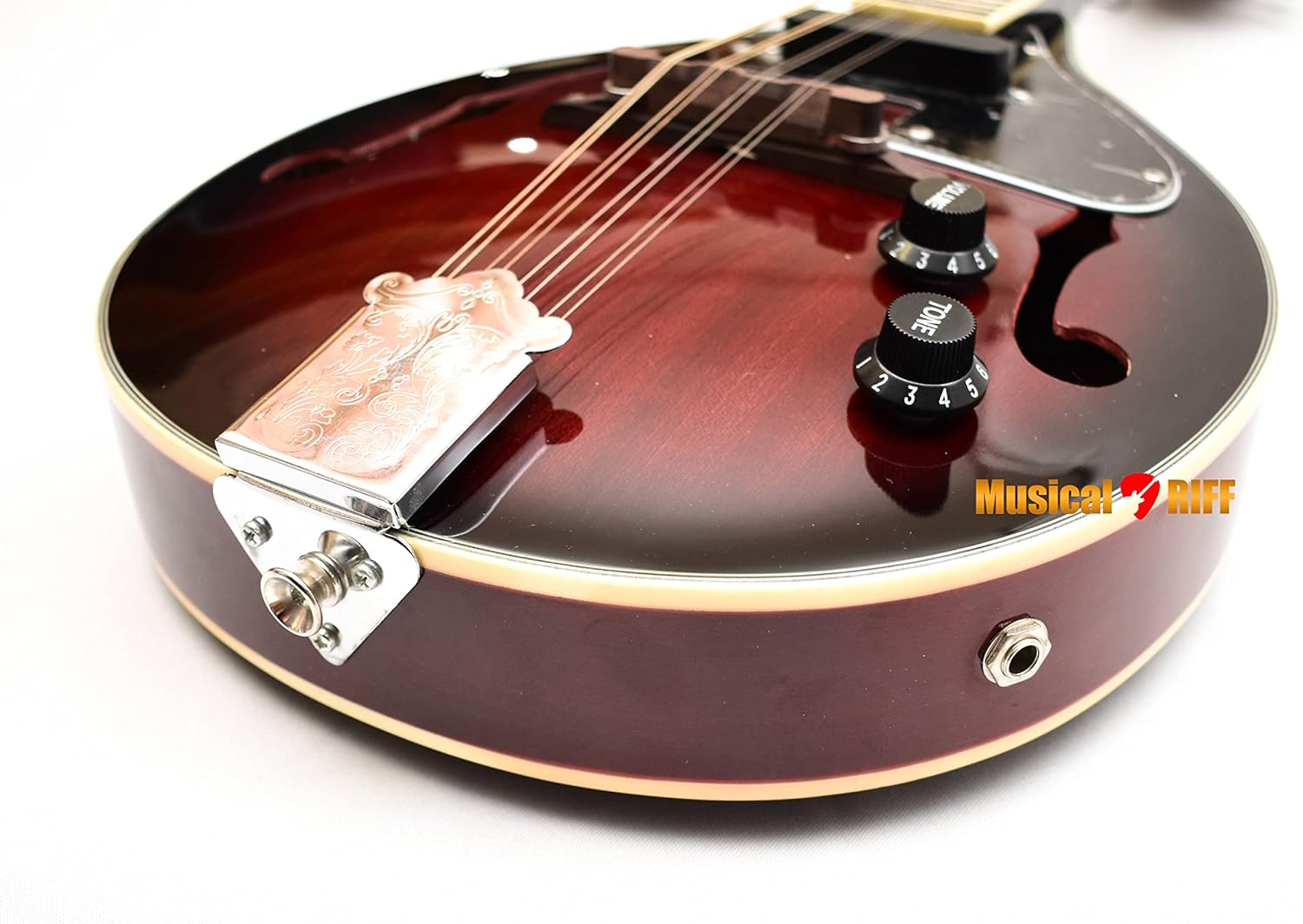 Stagg M50E Acoustic-Electric Bluegrass Mandolin with Nato Top - Redburst