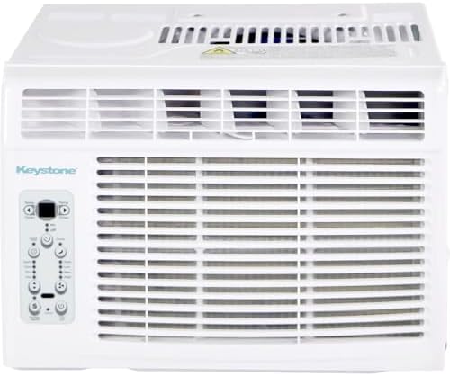Keystone 12,000 BTU Window Air Conditioner and Dehumidifier, 115V, Window AC Units for Apartment, Living Room, Garage, and Medium Sized Rooms up to 550 Sq.Ft., Window Unit Air Conditioners with Remote