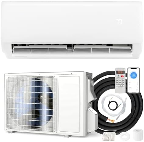 DORTALA 9000 BTU Mini Split Air Conditioner & Heater, 20.5 SEER2 115V Pre-Charged Inverter Heat Pump System with Remote Control, Installation Kit, Wall Mounted Ductless AC Unit, White