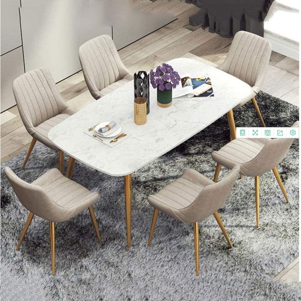 Dining Chair Kitchen Dining Room Furniture Chairs Set of 2 Leather Dining Chairs Soft Seat Metal Non-Slip Feet Kitchen Chairs for Computer Work Chair Learning Home Office Chair (Color : A)