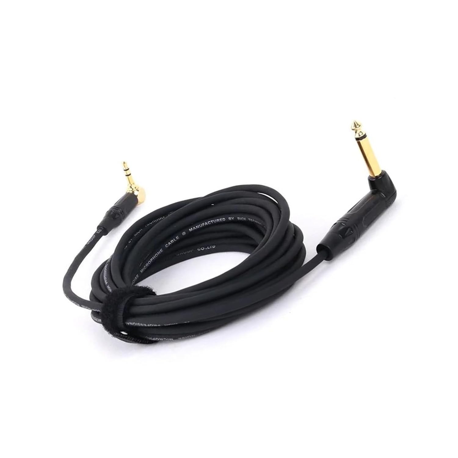 Guitar Audio Cable 1PC Gold Plate Right Angle 6.35 Mono to 3.5 Stereo Unbalanced Speaker Amplifier Cable for Guitar Keyboard‎ Cable(Black,10m)