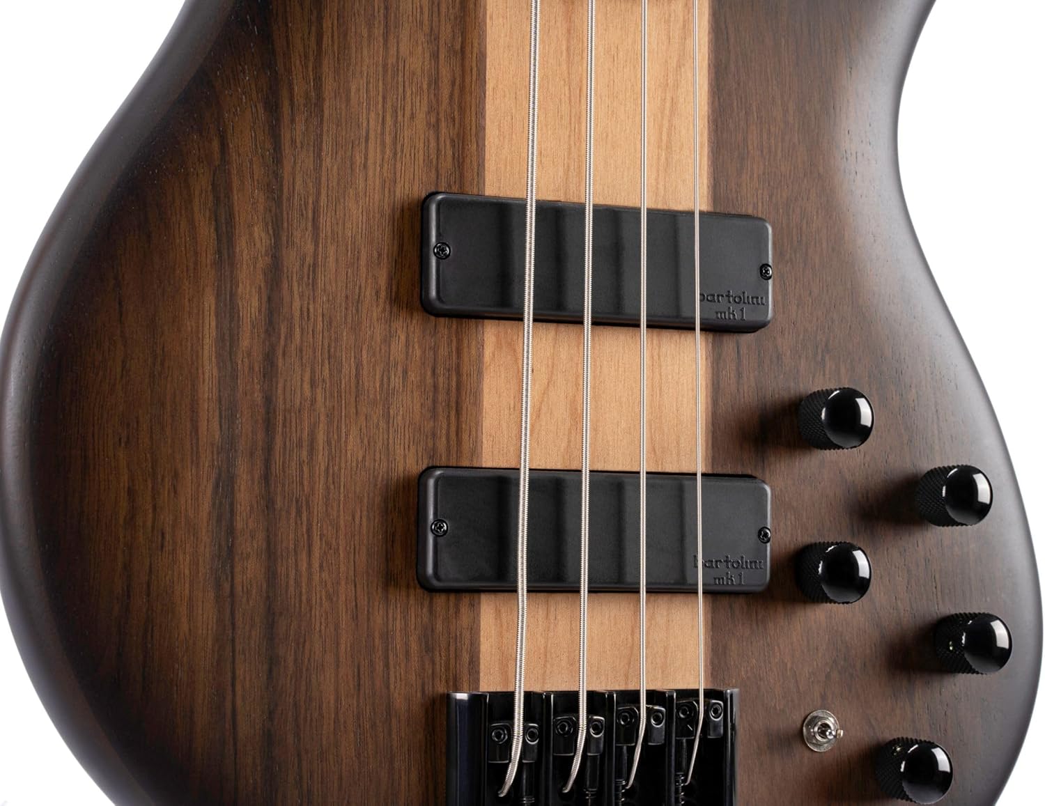 Cort C4PLUSOVMHABB Artisan Series C4 Plus OVMH Bass Guitar, Antique Brown Burst