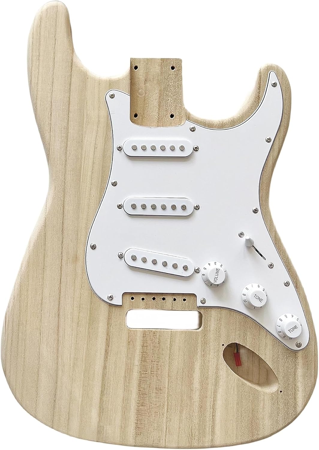 DBL ST Style DIY Electric Guitar Kit,DIY Build Your Own Guitar,6-strings with Paulownia Body and Maple Neck,DIY Guitar Kit for Beginners and Professionals