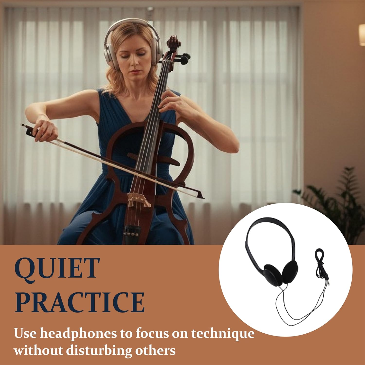 Cecilio 4/4 CECO-1WH Pearl White Electric Cello with Ebony Fittings in Style 1 (Full Size)