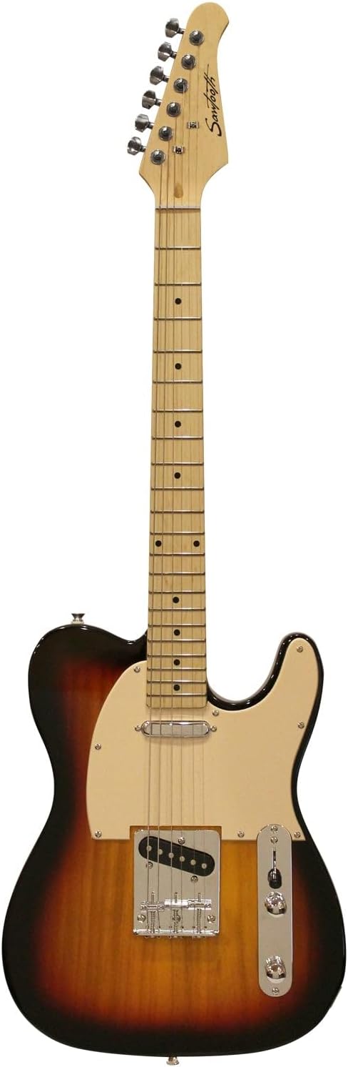 Sawtooth Sunburst ET Series Electric Guitar w/Aged White pickguard - Includes: Accessories, Amp & Gig Bag