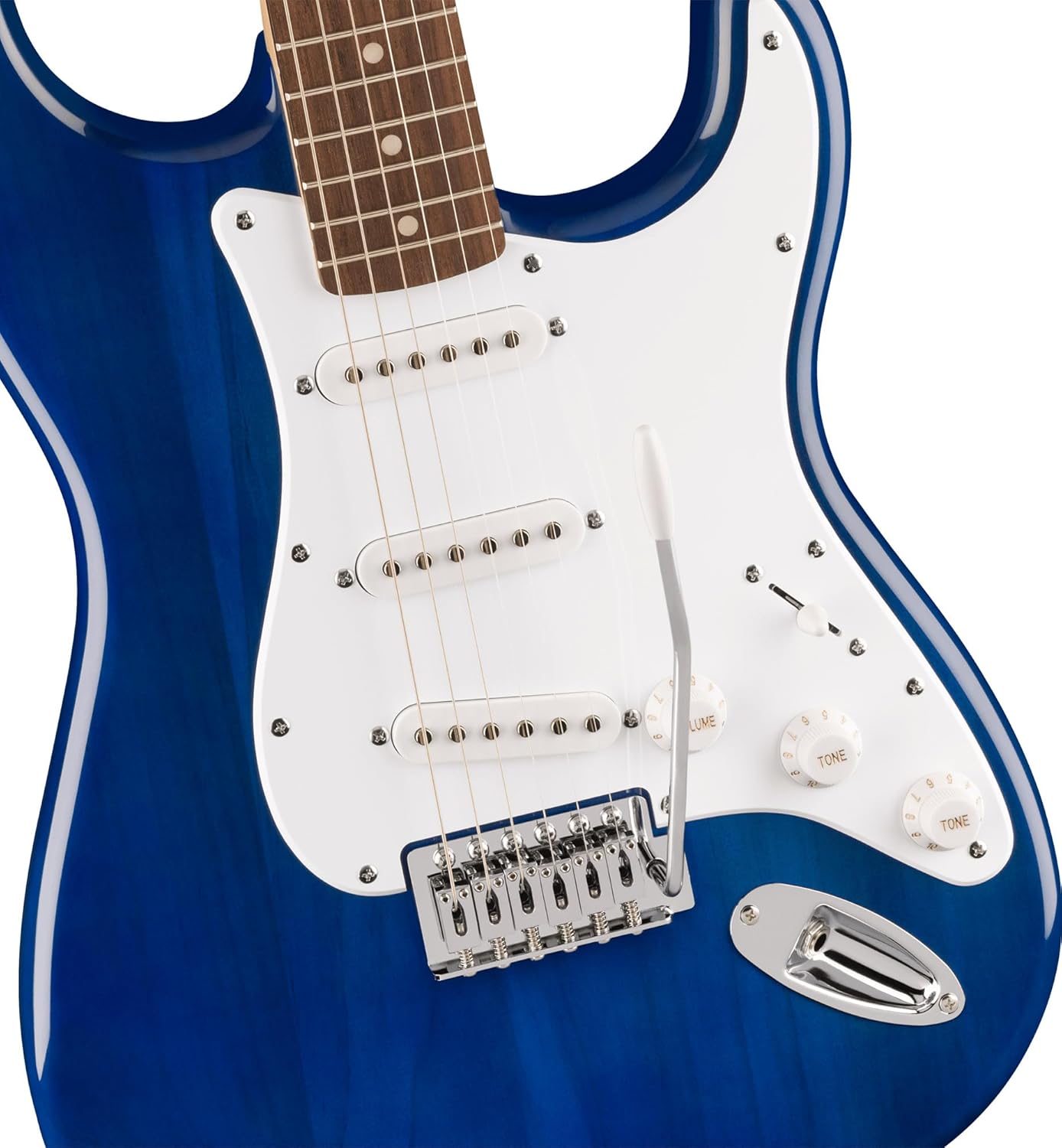 Fender Squier Sonic Stratocaster Pack - Sapphire Blue Transparent Bundle with Frontman 10G Amp, Gig Bag, Instrument Cable, Strap, Picks, and 3-Month Fender Play