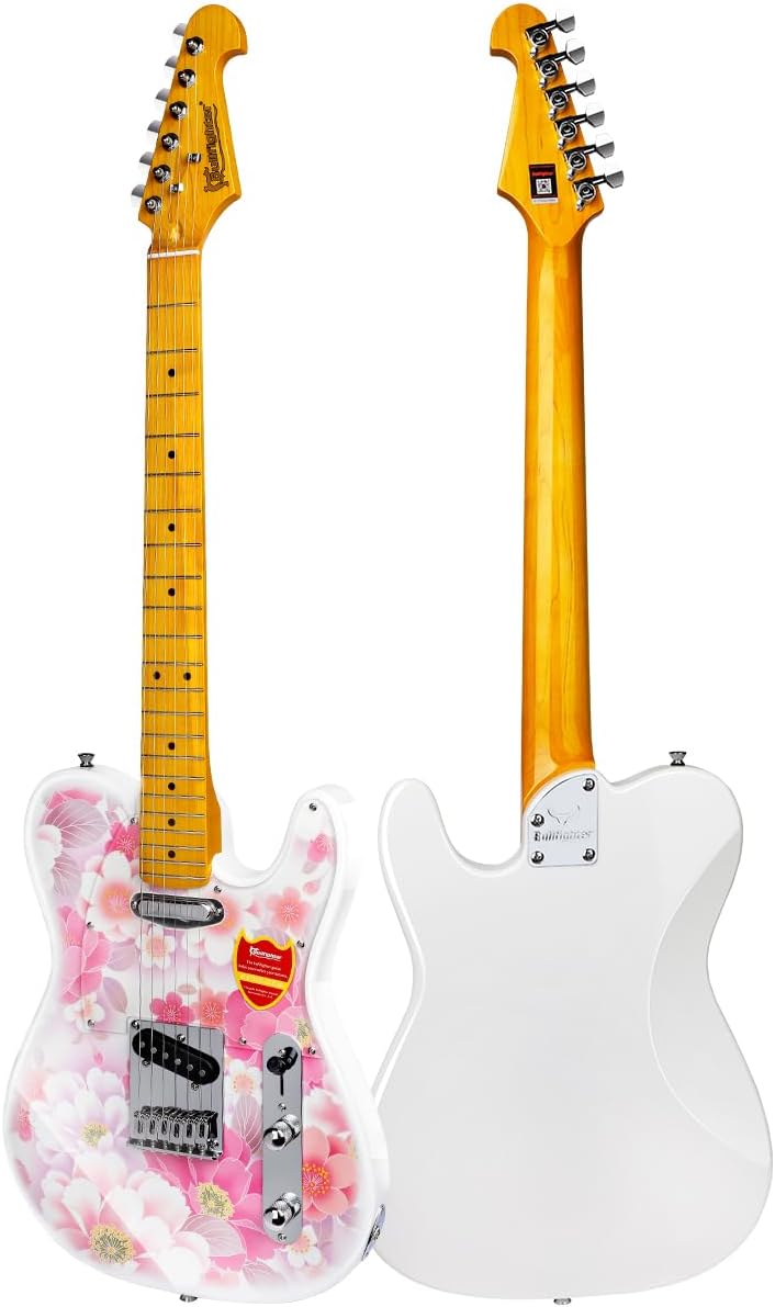 Electric Guitar Beginner Kit TL Series, Full-Size Paulownia Wood Body, C-Shape Neck, Guitarra Electrica, Accessories Pack Guitar Bag (Penoy)