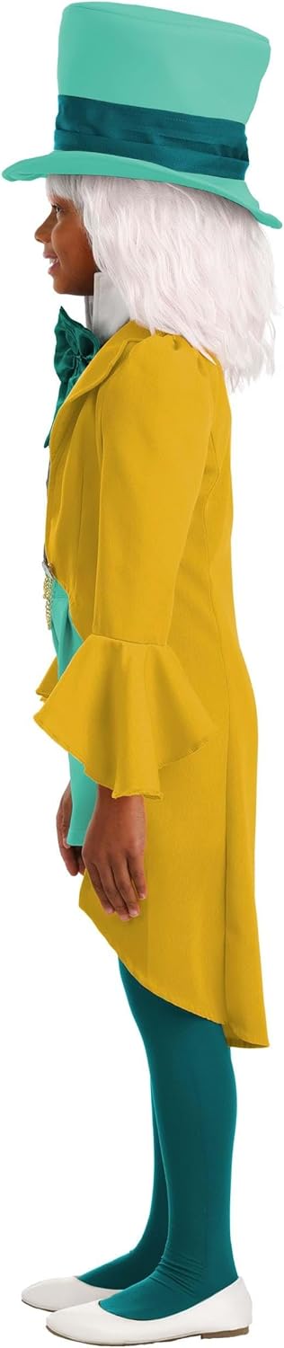 Girls Mad Hatter Costume - Jacket, Vest, Shorts, & Accessories - Disney Alice in Wonderland Halloween Outfit