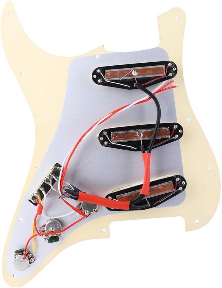 Electric Guitar Pickguard Kit, Pre Wired Guitar Hardware, Loaded Pickups, Compatible with Electric Guitars, Scratchplate Backplate, Easy Installation, for Guitarists, DIY Enthusiasts, Guitar Repairs,