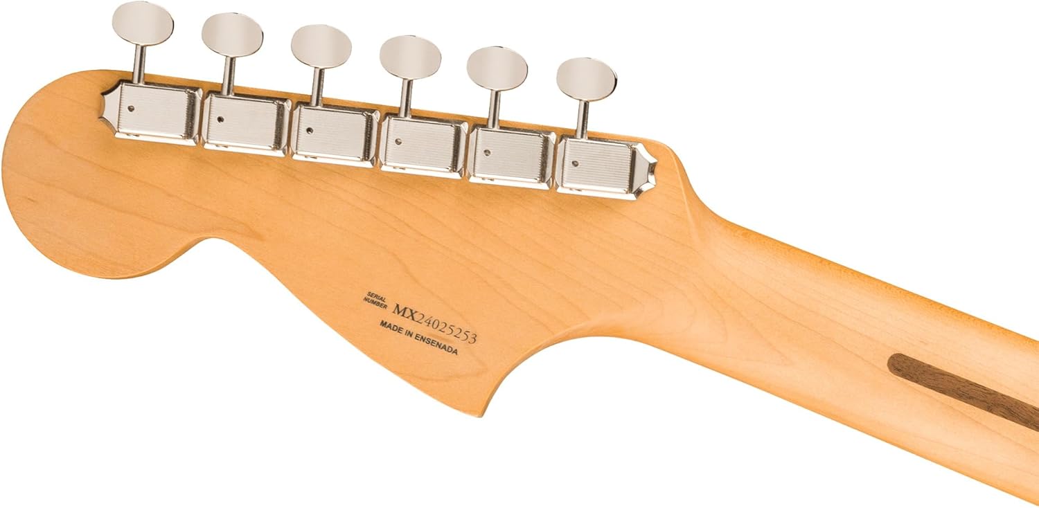 Fender Player II Mustang - Hialeah Yellow Bundle with Gig Bag, Strap, Cable, 3-Pack Picks and Guitar Cleaning Kit