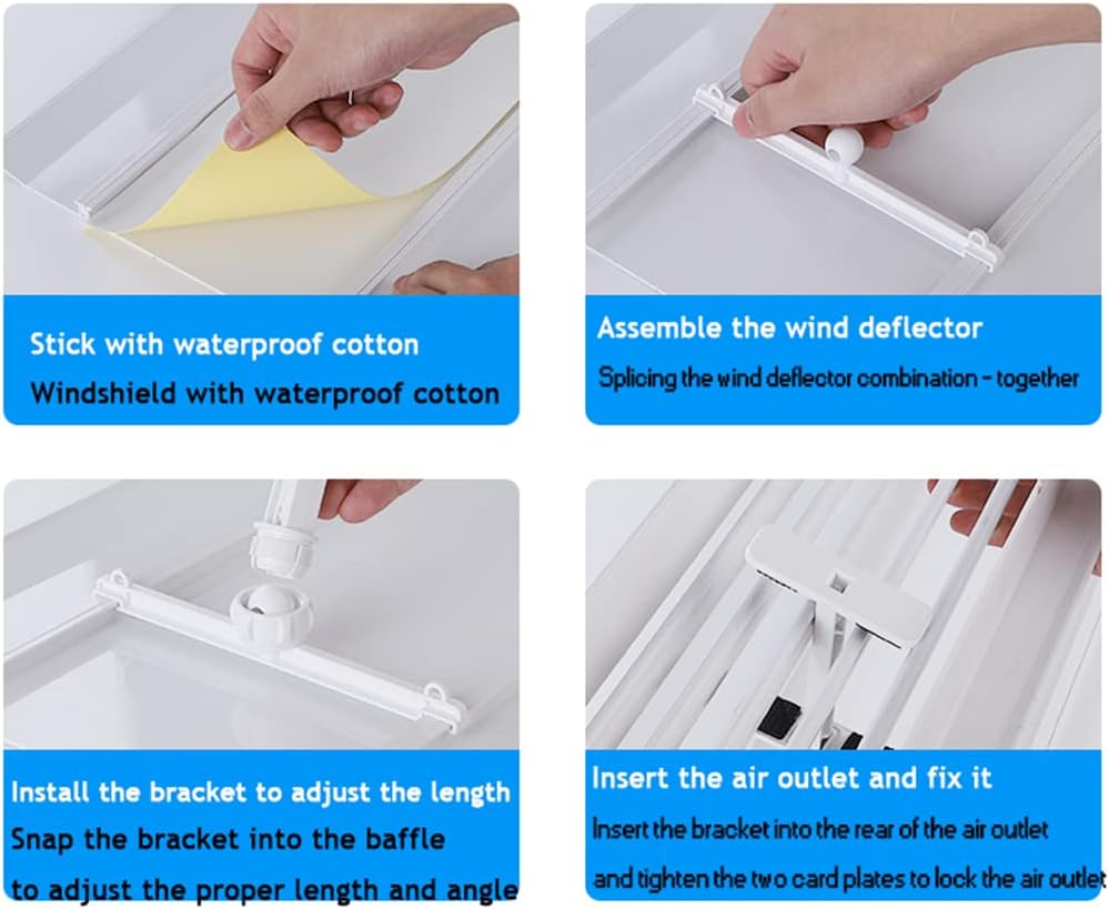 Central Air Conditioner Cold and Hot Air Outlet Deflector Universal Anti-Straight Wind Visor Cold Air Transfer Air Deflector