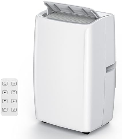 Portable Air Conditioners, 14K BTU Portable AC, Cools up to 750 Sq. Ft 3-in-1 Mobile AC for Room with Dehumidifier Fan Sleep Mode, 24H Timer, Remote Control, and Window Installation Kit Included