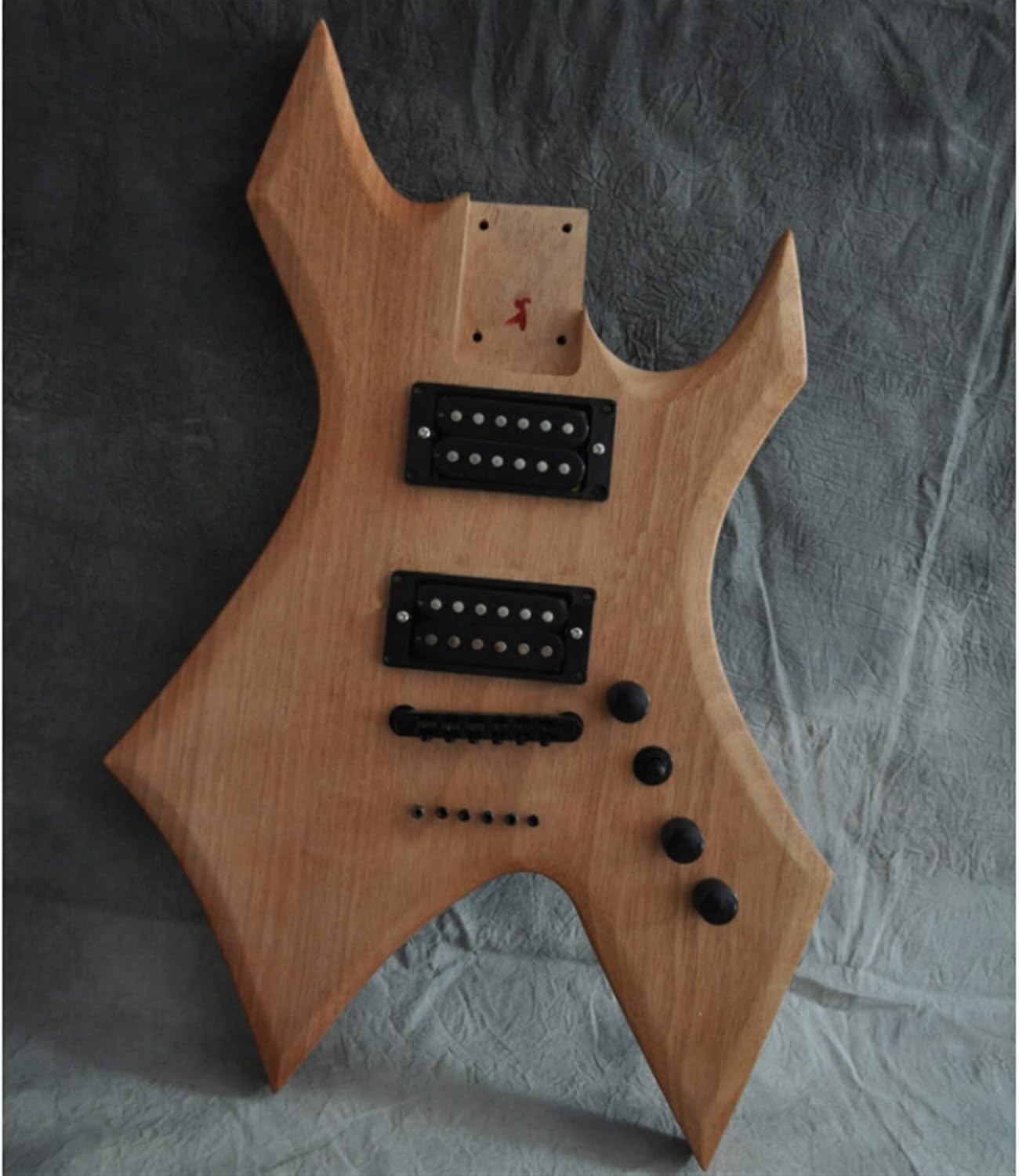 TSTS 39 Inches DIY Electric Guitar Kit Mahogany Body Maple Neck Rosewood Fingerboard Unfinished Electric Guitar Kit