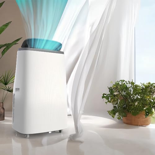 DEXSO 14000 BTU Quiet AC Unit Portable Air Conditioners, Fast Cooling Floor Air Conditioner with Remote, Window Installation Kit