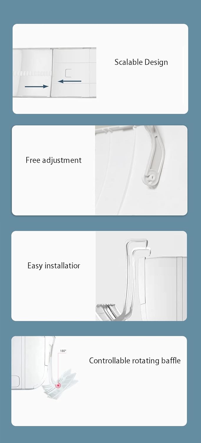 Retractable Air Conditioner Wind Deflector, Wall Mounted Wind and Straight Blow Wind Baffle for Home Office