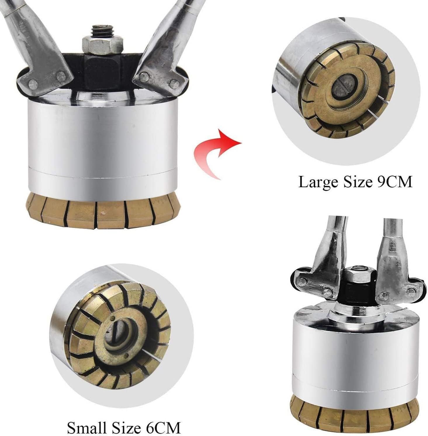 200l Oil Drum Pressure Cap Sealing Barrel Crimping Tool, 35&70mm Crimper Sealer, 53 Gallon Manual Oil Barrel Sealing Machine,oneset