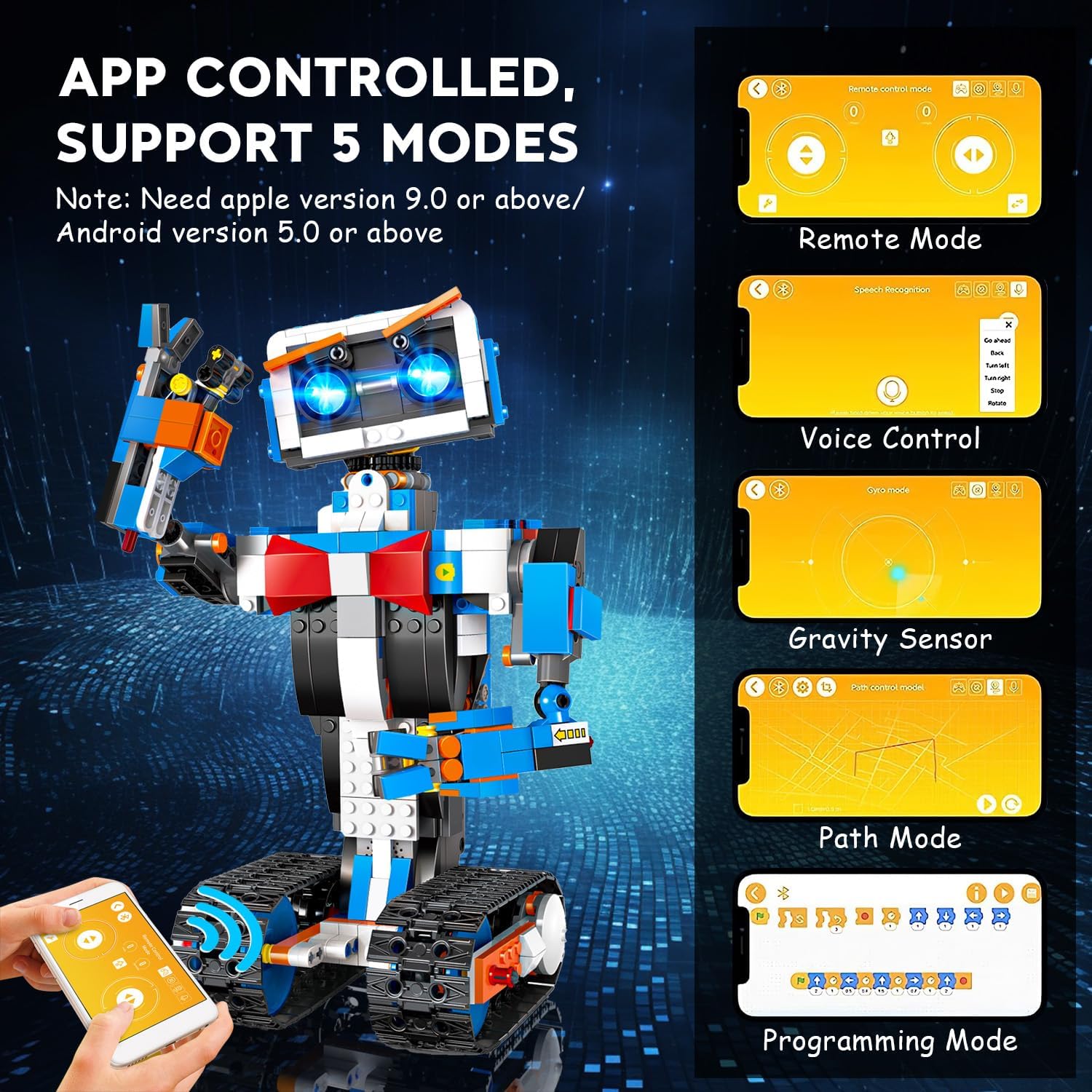 okk Robot Kit, STEM Robotics Set for Ages 6-12, Remote & app Control, Programming & DIY Assembly. Rechargeable, Perfect Educational Robots Gift Inspiring Creativity & Learning Through Play