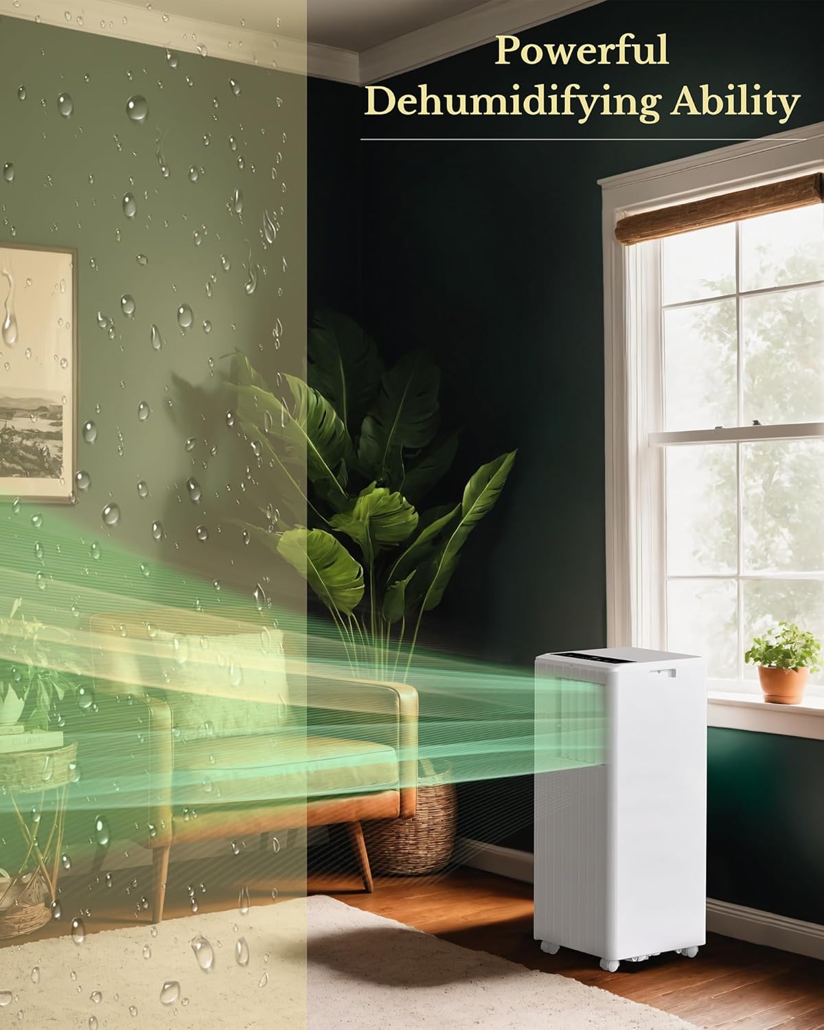 Portable Air Conditioner, 8,000 BTU Air Conditioner Portable for Room Up to 350 Sq.Ft, with Cooling, Fan, Dehumidifier & Sleep Mode, Remote Control, LED Display