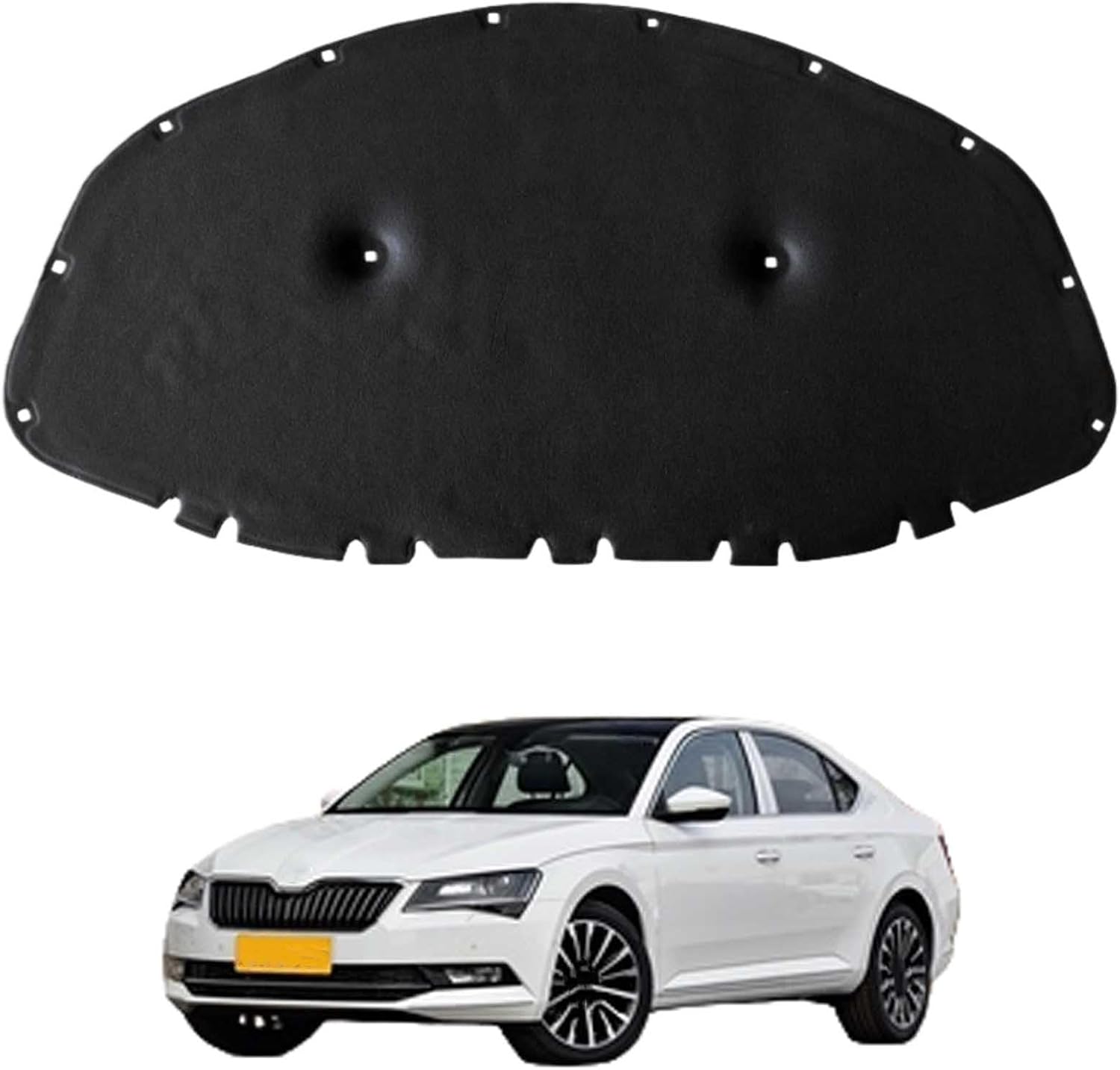 Car Front Hood Engine Sound Pad for Skoda Superb 2016-2019, Heat Insulation Cotton Mat Cover Soundproof Car Accessories