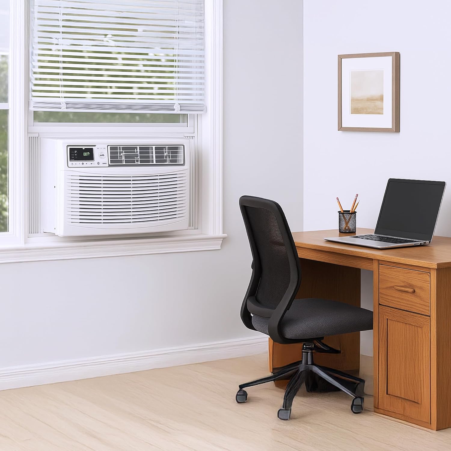 Cool-Living 18,000 BTU Window Mount Room Air Conditioner with Installation Kit and Remote Control, Cools Rooms Up To 1000 Square Feet, White