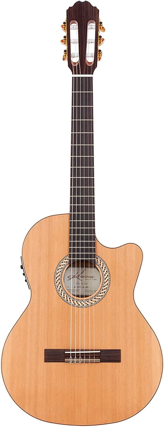 Kremona Sofia S63CW – Acoustic/Electric Nylon String Guitar – 48mm neck width – 630mm Scale Length – Handmade in Europe – Deluxe Hardshell Case Included