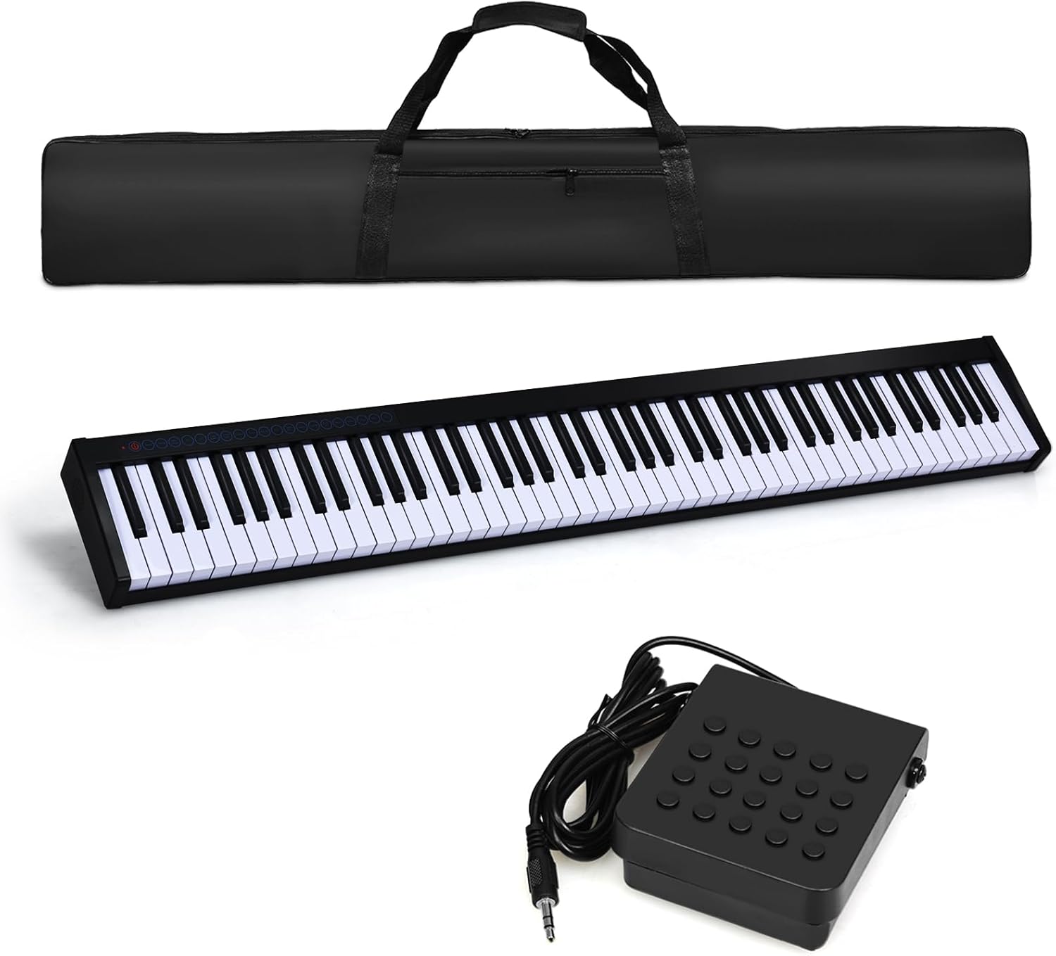 88-Key Digital Piano Keyboard, Full Size Semi-Weighted Keyboards with MIDI, Portable Electric Pianos for Beginner