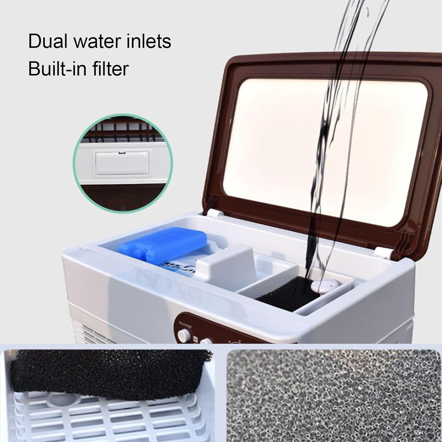 Evaporative Air Cooler, 210w Swamp Cooler Air Conditioner with 16 Gal Water Tank, Industrial Air Conditioning Fan, 12H Timer, 3 Modes & Speeds, Portable Cooling Fan, Indoor or Outdoor