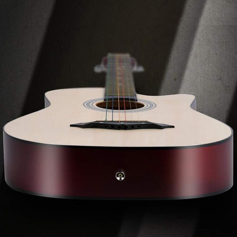 Etlegor Classical Guitar Steel String Full Size 38in Beginner Guitar Kit with Gig Bag, Strings, Picks Portable Travel Guitar,10 Colors (Color : Natural)