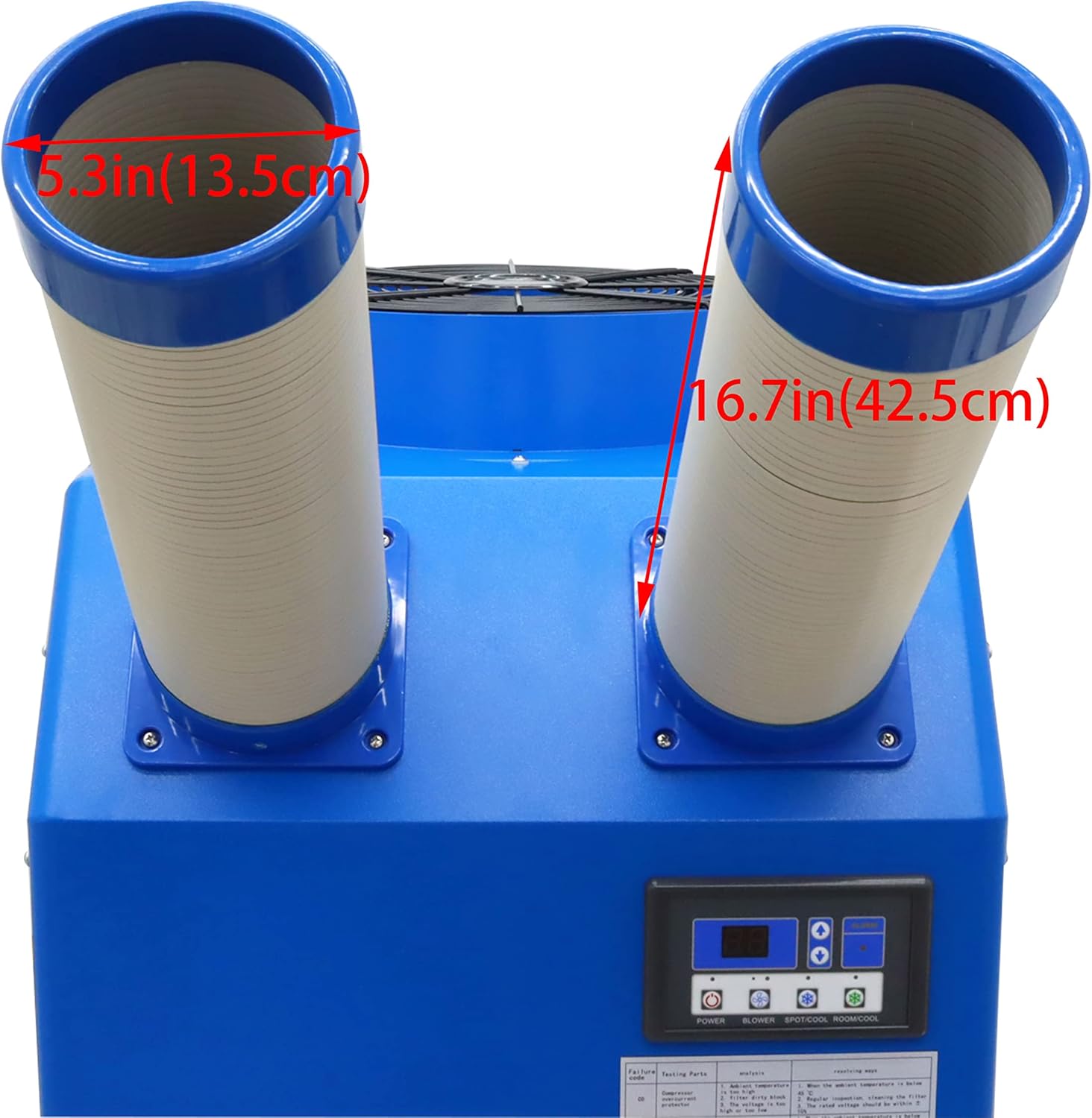 INTBUYING Mobile Industrial Air Conditioners Spot Cooler Air Conditioner Workshop Post Cooling Mobile Air Conditioners Double Outlets 220V