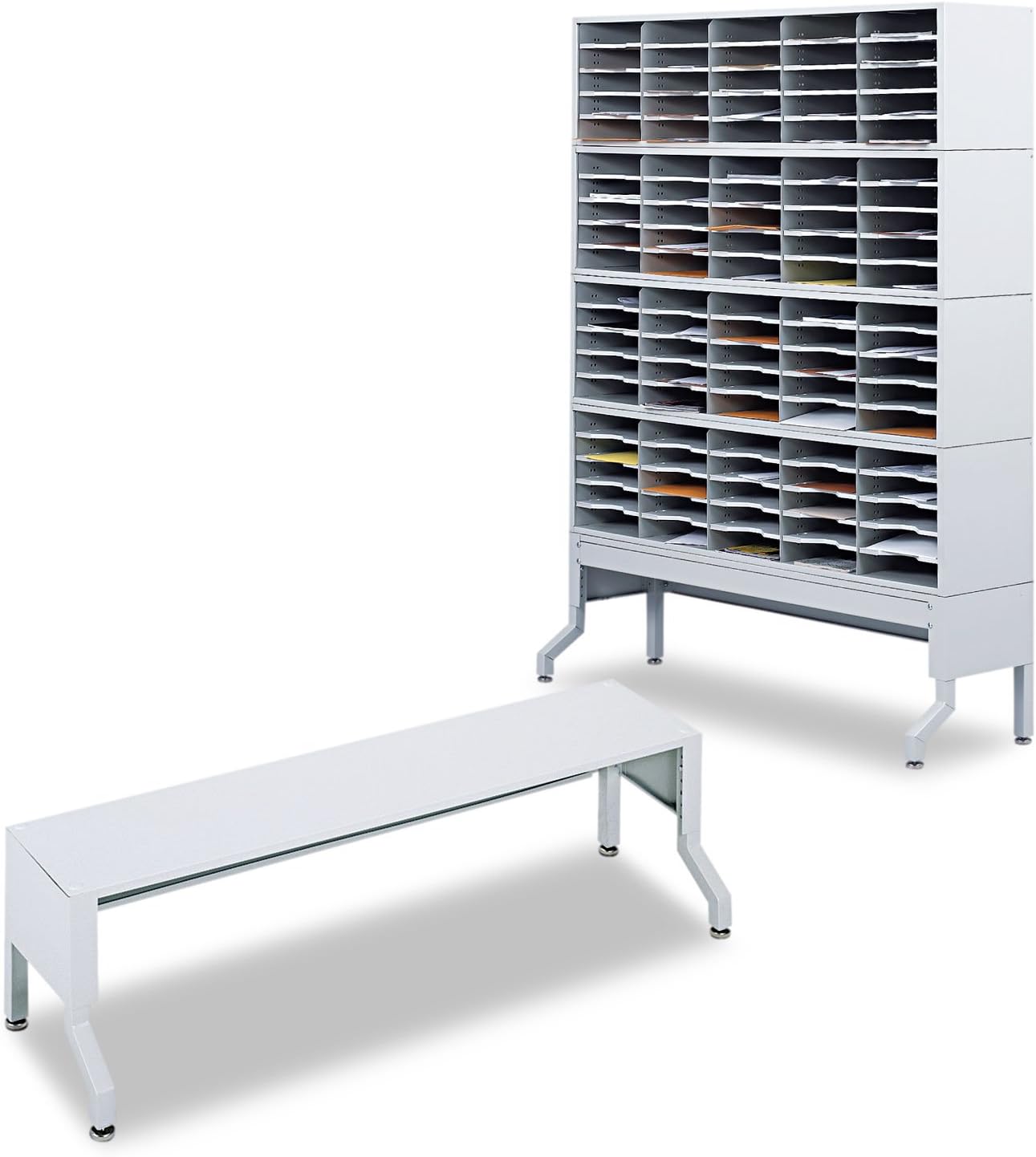 Safco Products 7756GR E-Z Sort Mail Station Base for use with Sorter Module, Sold Separately, Gray