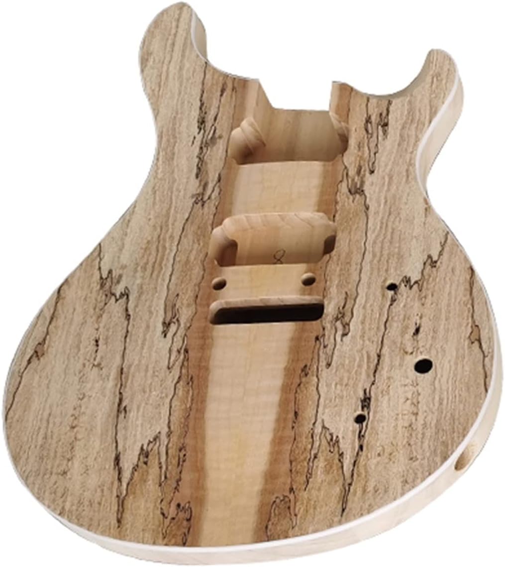 38 Inches Unfinished DIY Electric Guitar Kits Basswood Body Hard Maple Neck with All Hardwares Unfinished Guitar Set (Color : 02)