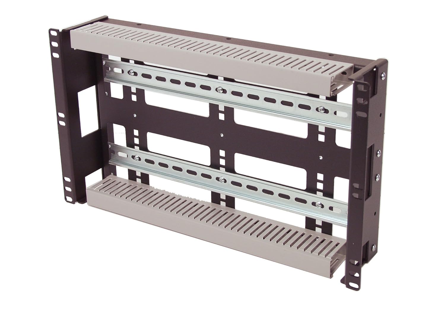 IRP1063D 6U Rackmount 3.78 inch Low Profile DIN Rail Panel for Industrial Standard EIA-310 19 inch 2-Post Relay Rack or 4-Post Server Rack