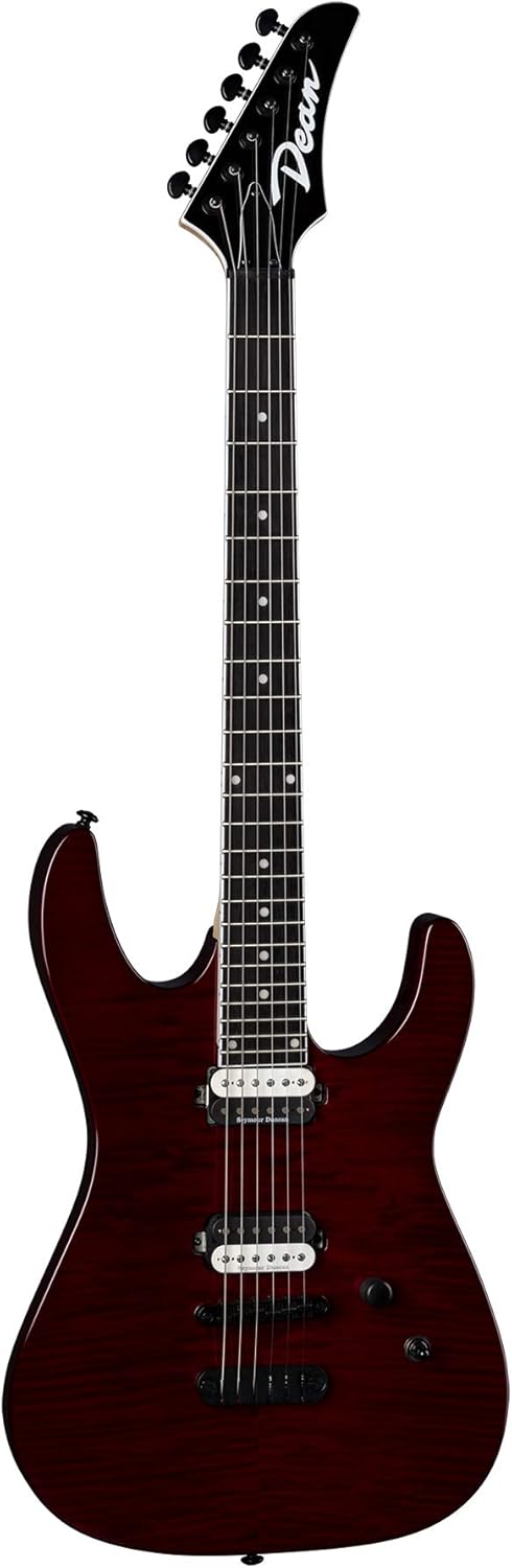 Dean MD 24 Select Flame Top Electric Guitar, Trans Cherry