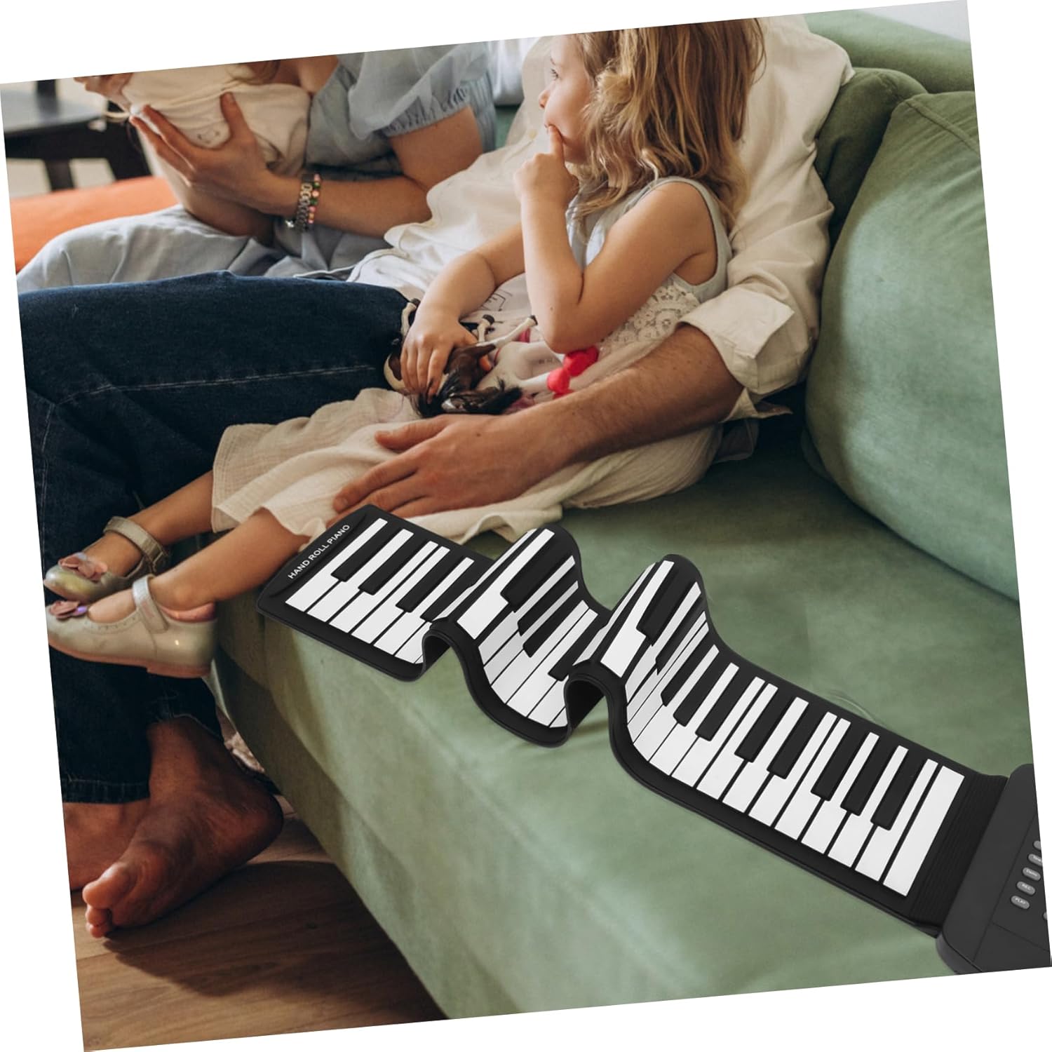 YARNOW Keys Foldable Piano Keyboard Portable Silicone Music Instrument for USB Connection Built Speaker Headphone Jack for Beginners Educational Use