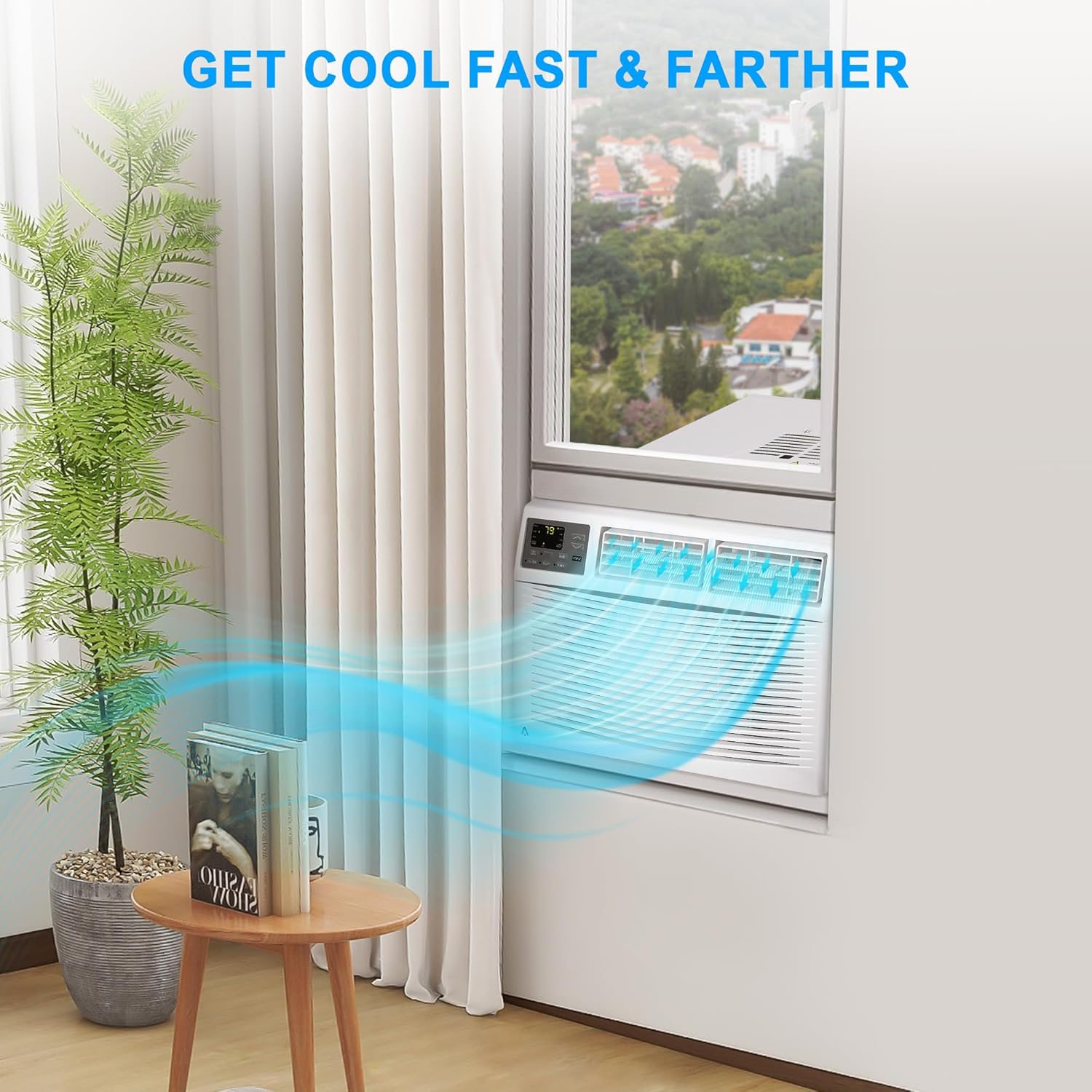 10000btu Window Air Conditioner, Ac Window Unit with Remote Control, Reusable Filter, Air Conditioner Window Rooms Up to 450 Sq.Ft