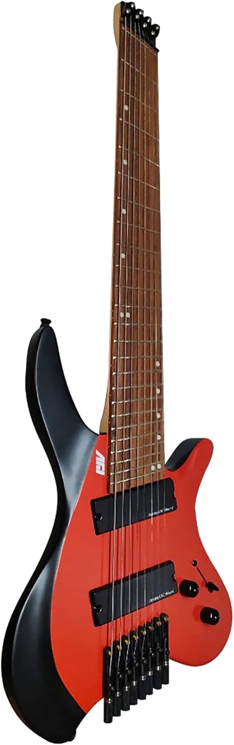 IYV- IEHLFF8-300 Multi-Scale Headless 8 String, Red Black