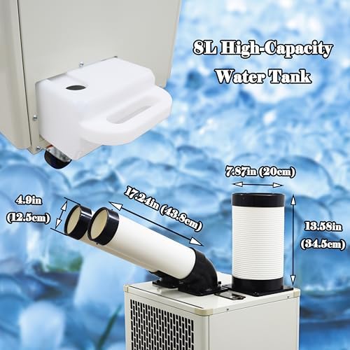 220V Industrial Air Conditioner MAC-45 Dual Tube Off White Industrial Cooling Workshops Equipment Cooling Capacity Refrigerant R410A