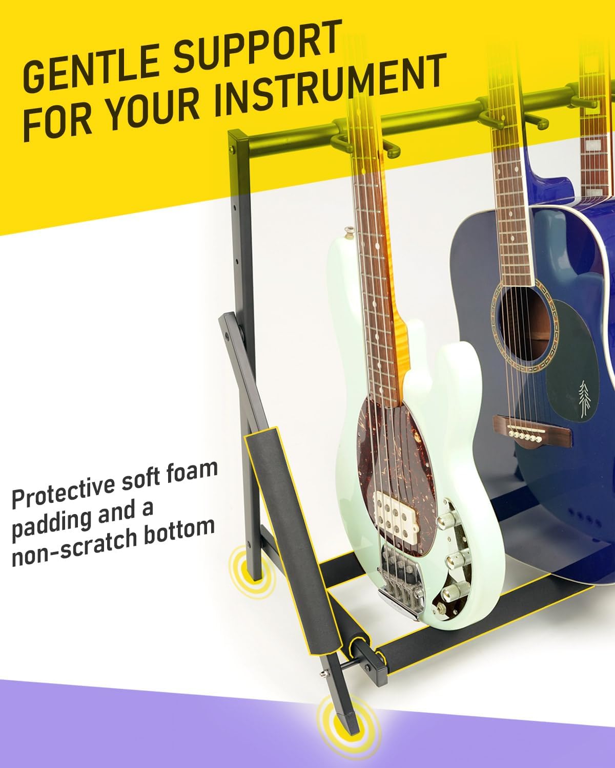 SIGMA 40” OOO Acoustic Guitar + Stage Rocker Multi Guitar Stand