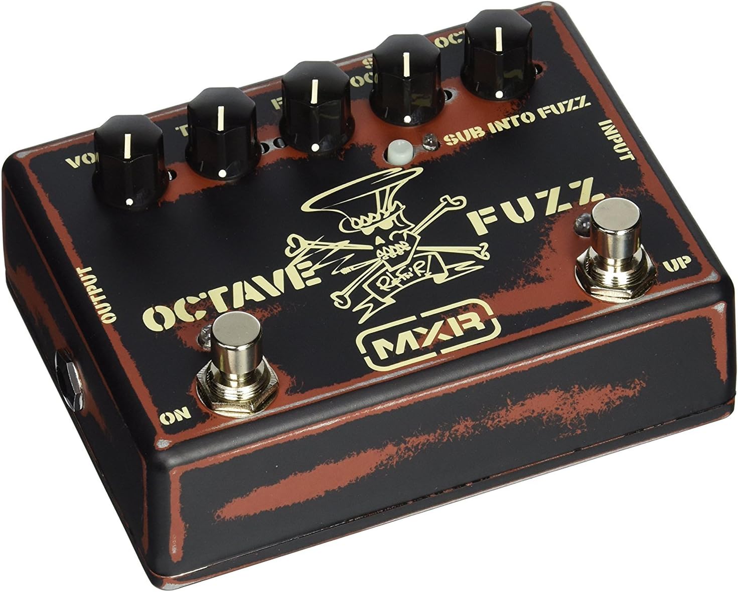 MXR SF01 Slash Octave Fuzz Effects Pedal Bundle with 4 MXR Right Angle Patch Cables