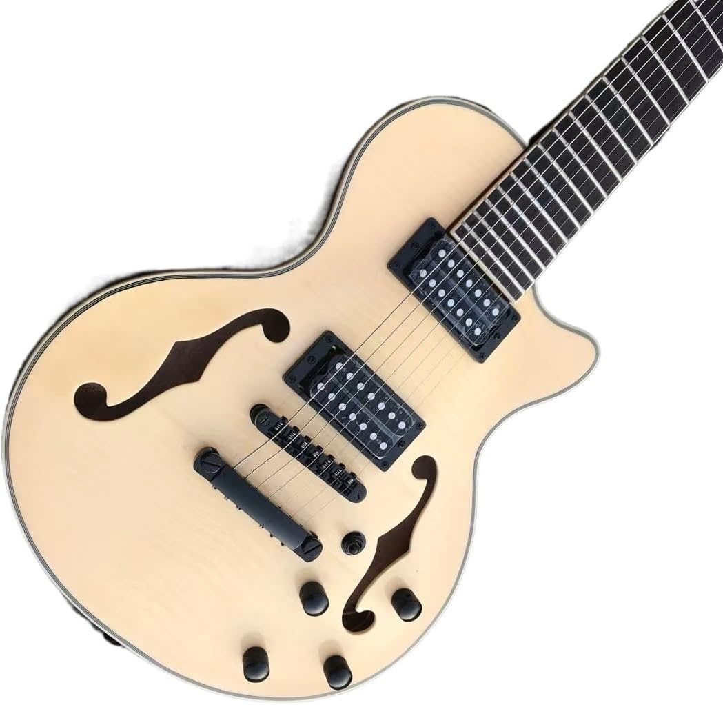 Custom Guitar 7 String F Hole Jazz Guitar Customize Electric Guitar Natural Color Guitar Customized