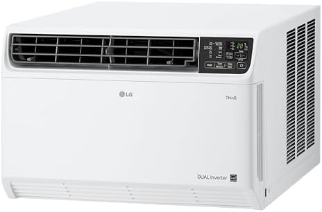 LG 14,000 BTU DUAL Inverter Smart Window Air Conditioner, 115V, Cools 800 Sq. Ft. for Bedroom, Living Room, Apartment, Quiet Operation, ENERGY STAR®, works with LG ThinQ, Amazon Alexa and Hey Google