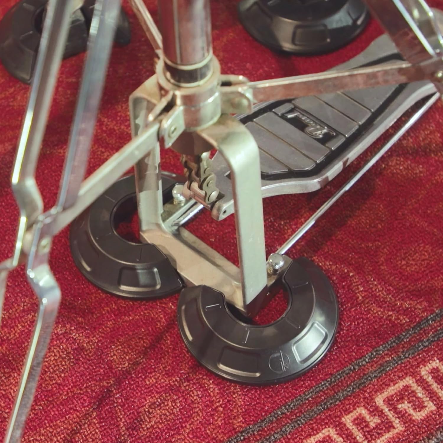 16-Pack Drum Hooves | Stabilize Your Drumset | Non-Slip Drum Accessories | Compatible with Kick Drums, Bass Drums, Pedals | Anchor for Drum Rugs & Mats | Ø4,17 in x 0,98 in