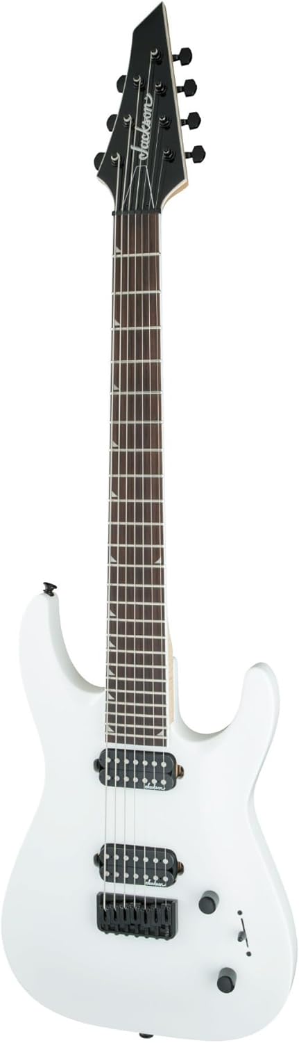 Jackson JS Series Dinky JS32-7 - Snow White with Amaranth Fingerboard